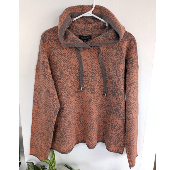 Beautiful Rachel Zoe Peach-Orange and Gray Women's Hoodie XL - Picture 1 of 5